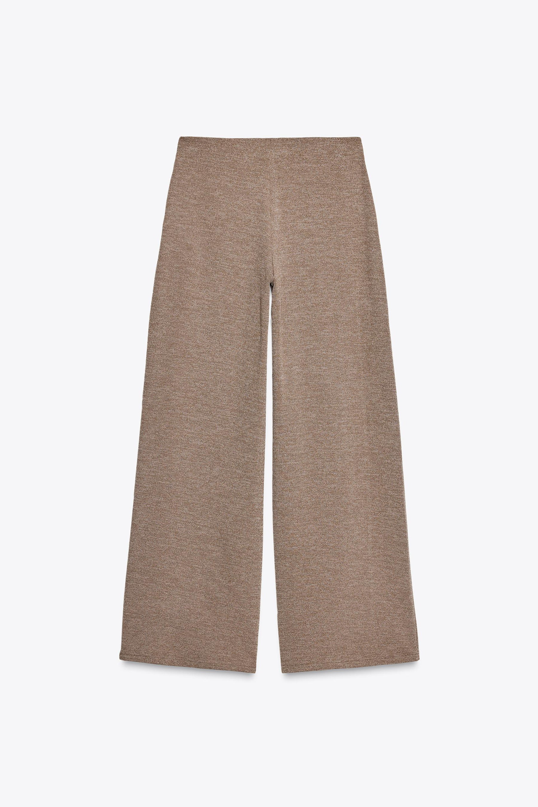 TEXTURED WIDE-LEG TROUSERS