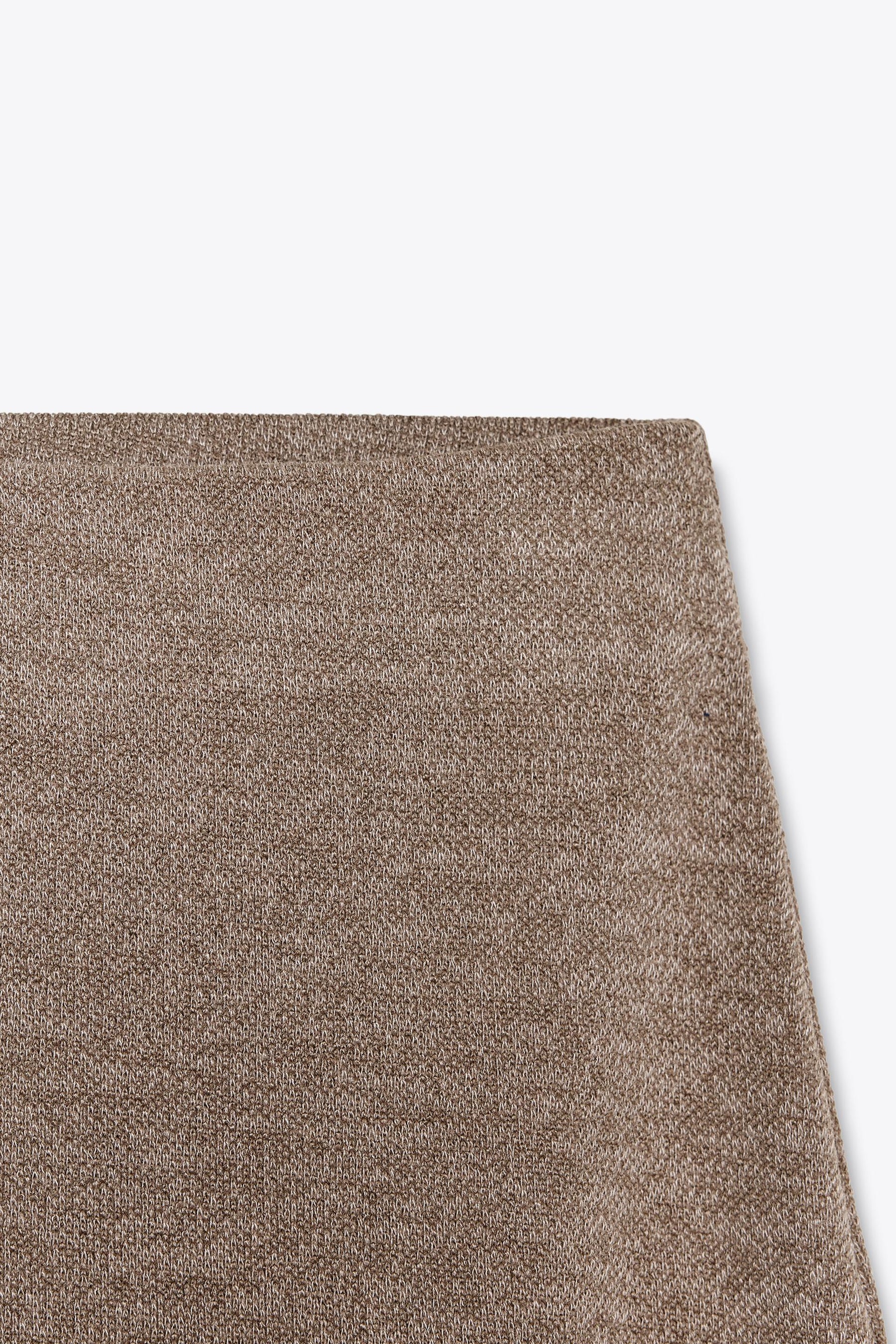 TEXTURED WIDE-LEG TROUSERS