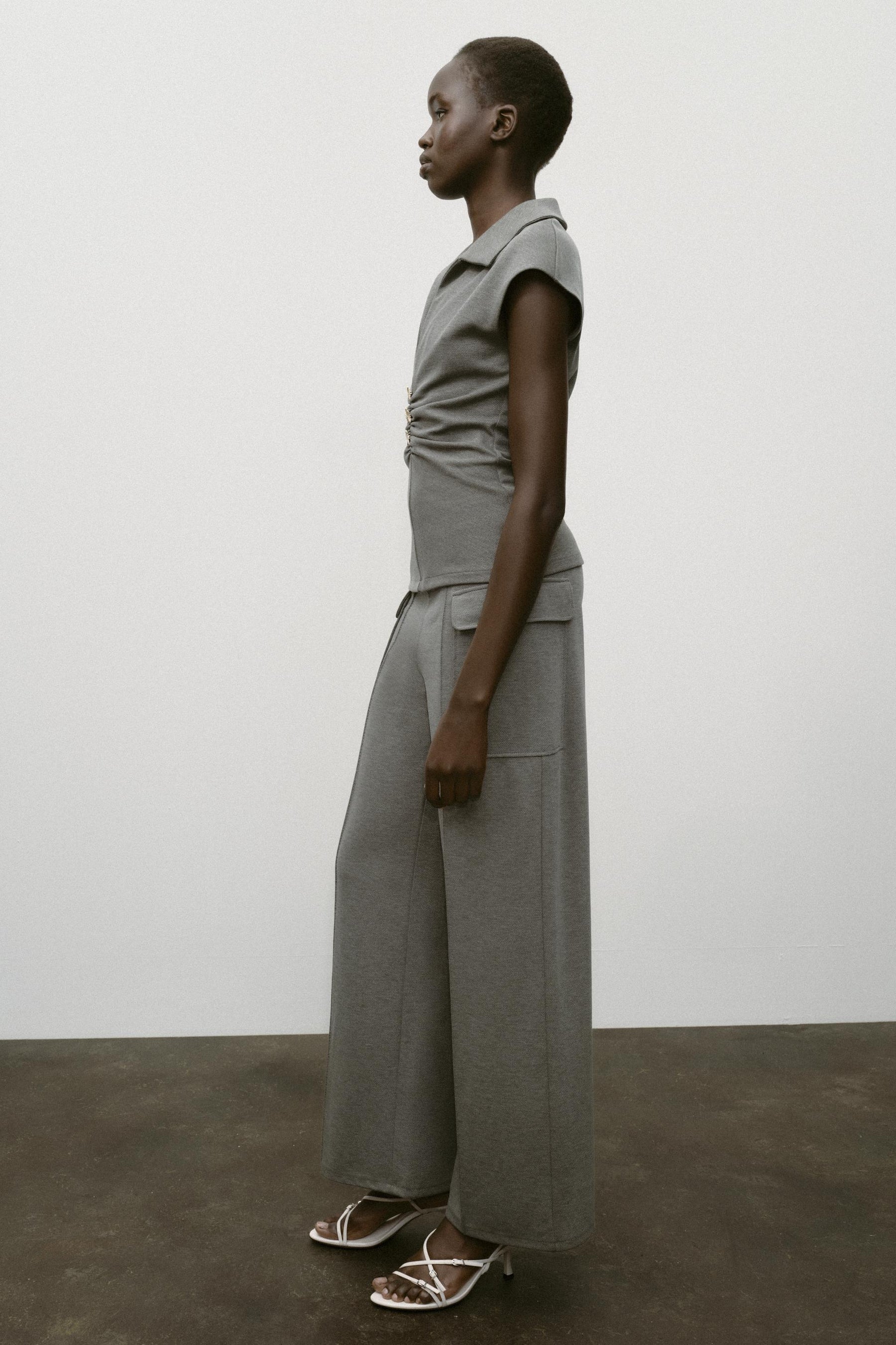 Piqué Trousers with Pockets