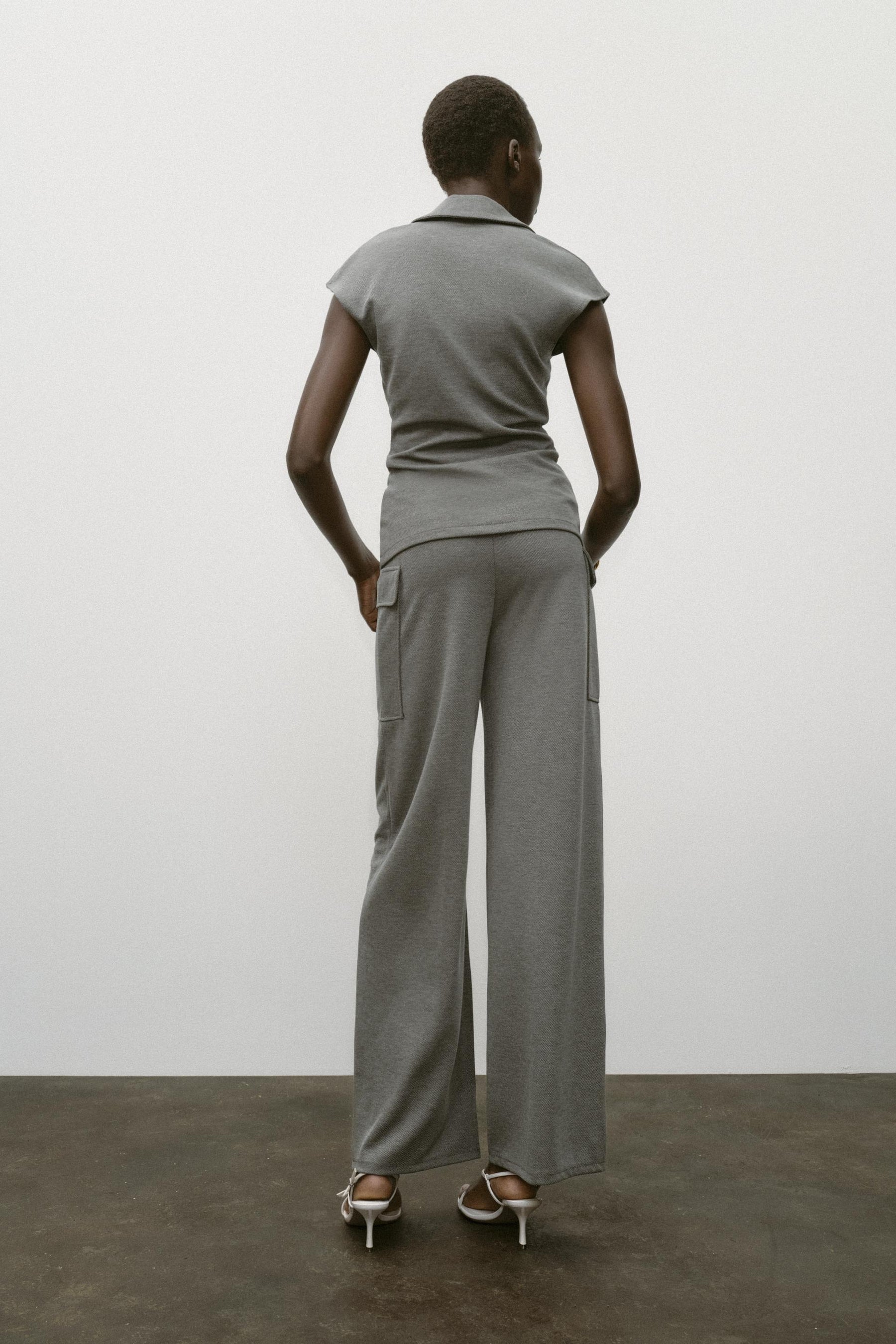 Piqué Trousers with Pockets