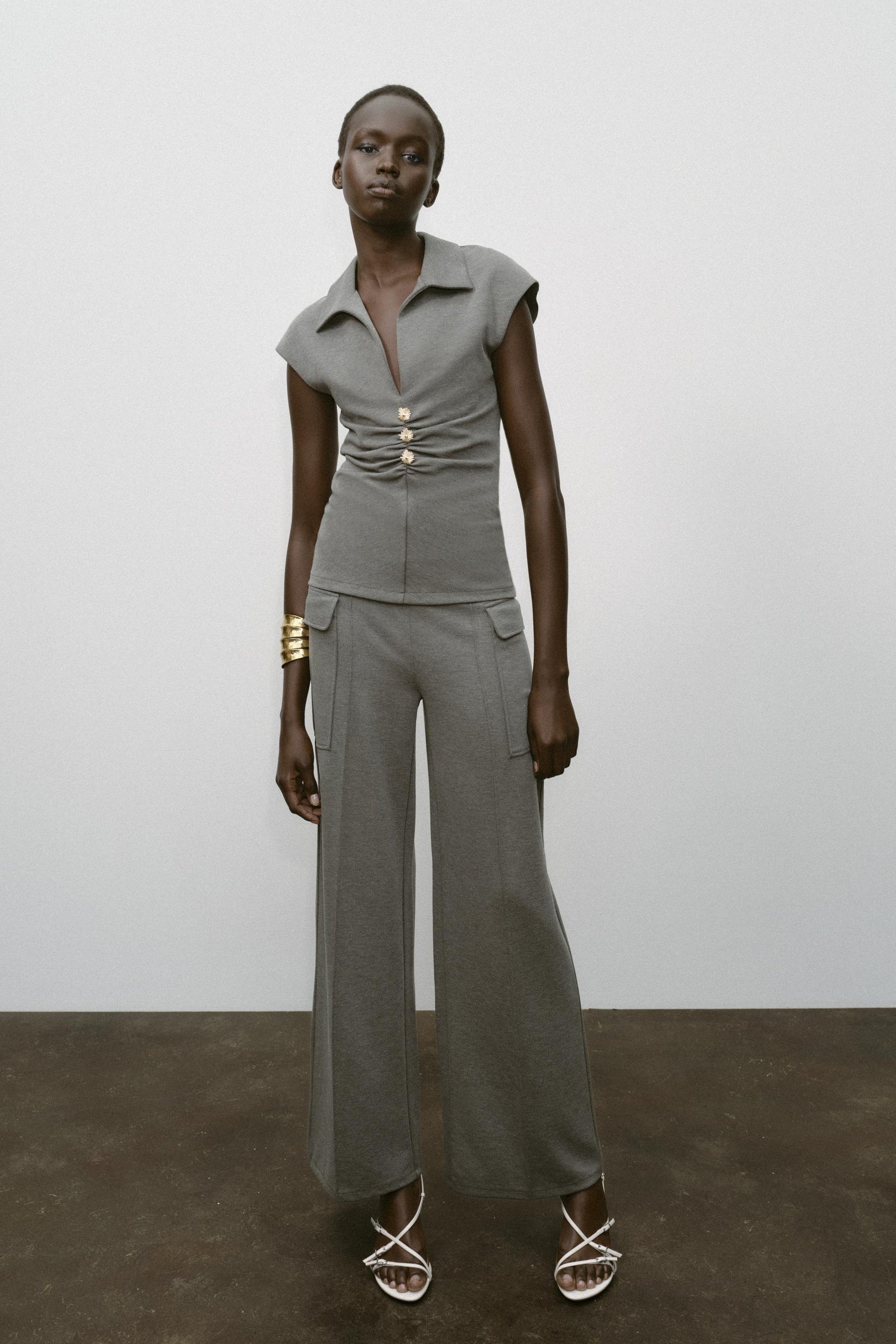 Piqué Trousers with Pockets