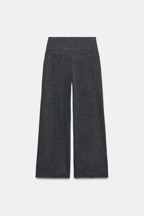 STRAIGHT-LEG TWILL TROUSERS