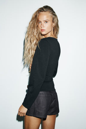 Gathered Crepe Shirt