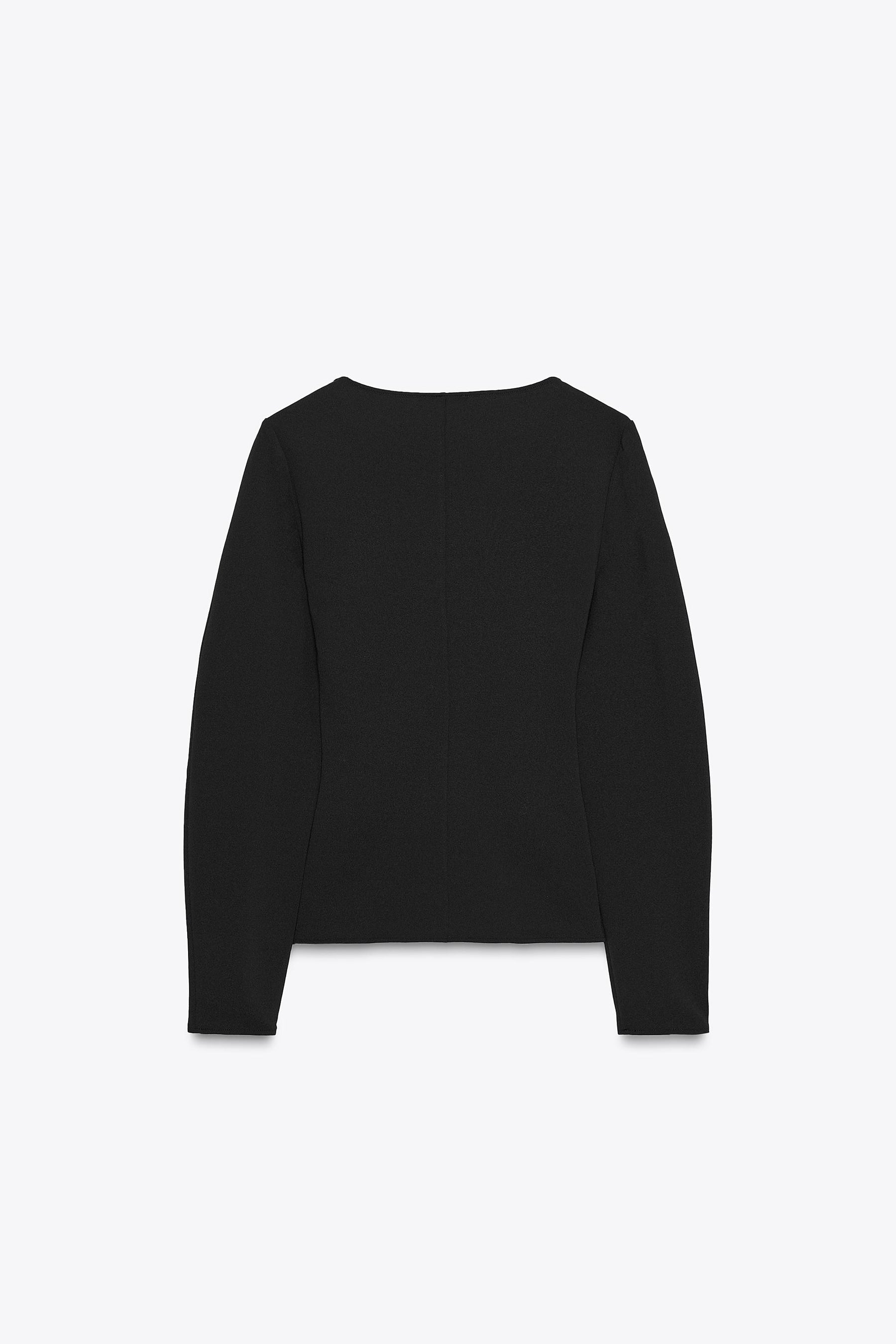 Gathered Crepe Shirt