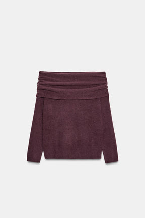 PLAIN KNIT BANDEAU JUMPER - Image 3