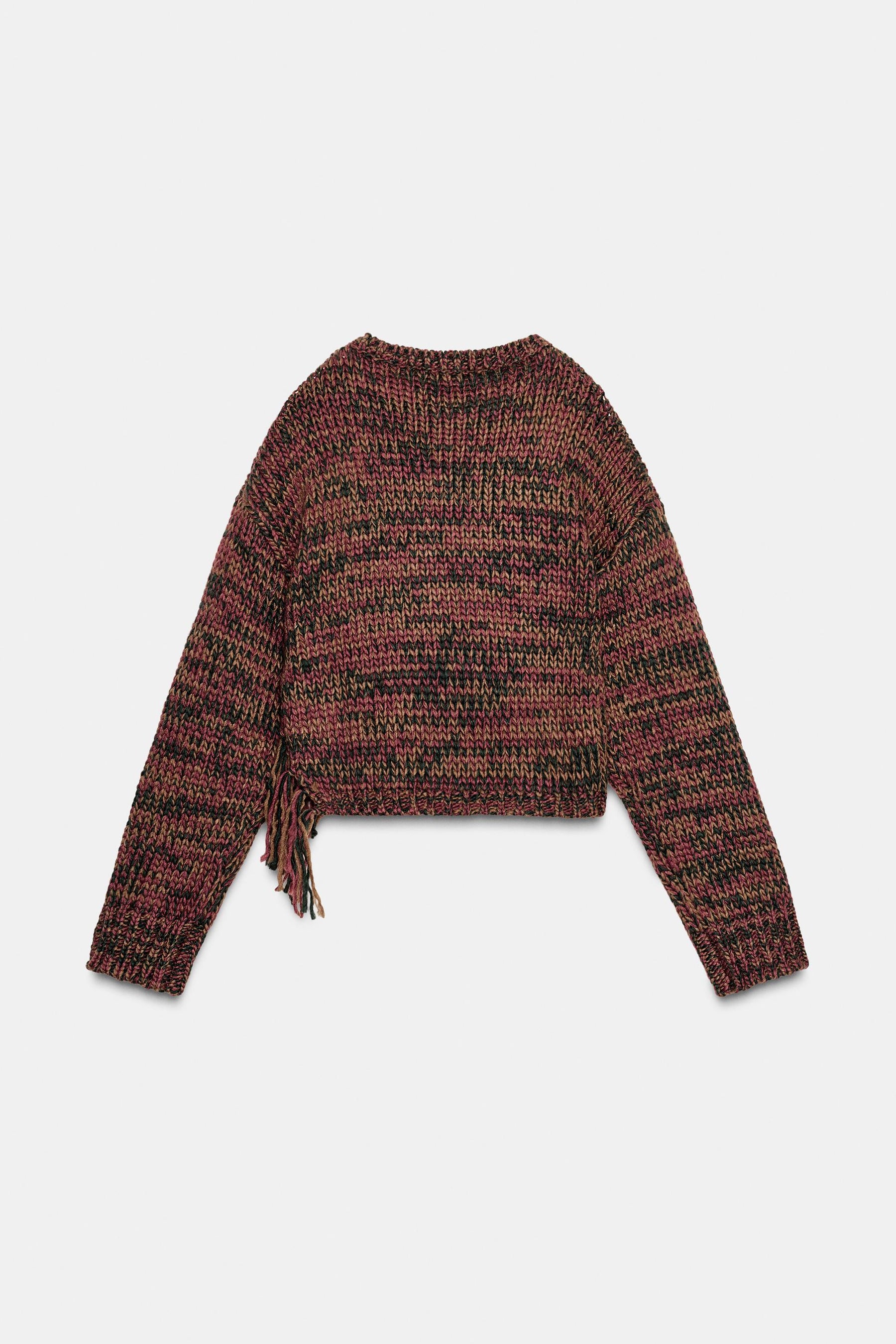 KNIT JUMPER WITH SIDE FRINGES - Image 5