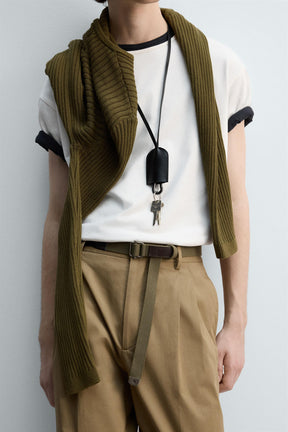 HEAVYWEIGHT RIBBED TRIM T-SHIRT - Image 5