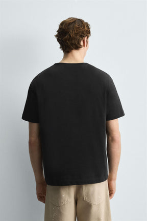 HEAVYWEIGHT RIBBED TRIM T-SHIRT - Image 3