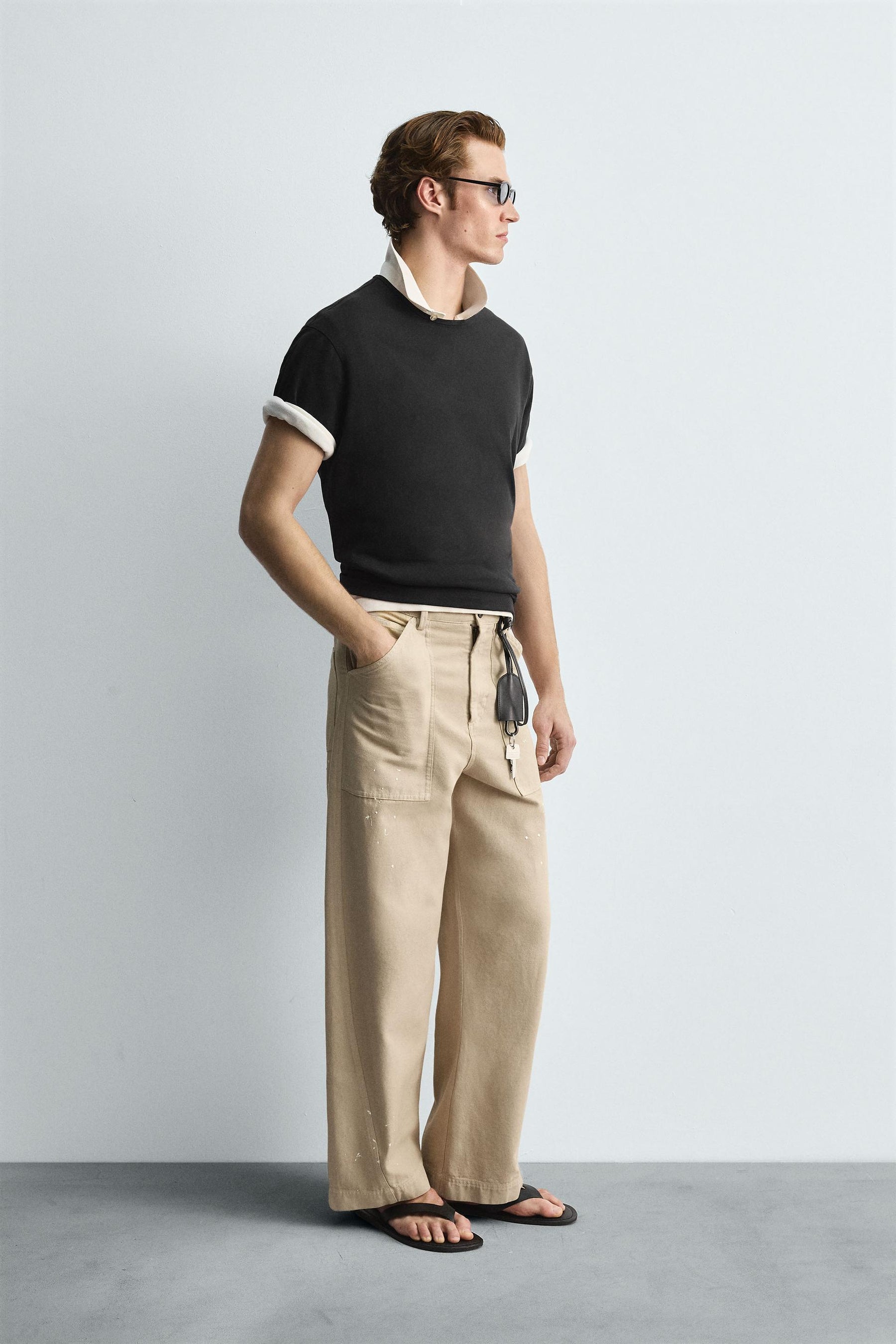 HEAVYWEIGHT RIBBED TRIM T-SHIRT - Image 4