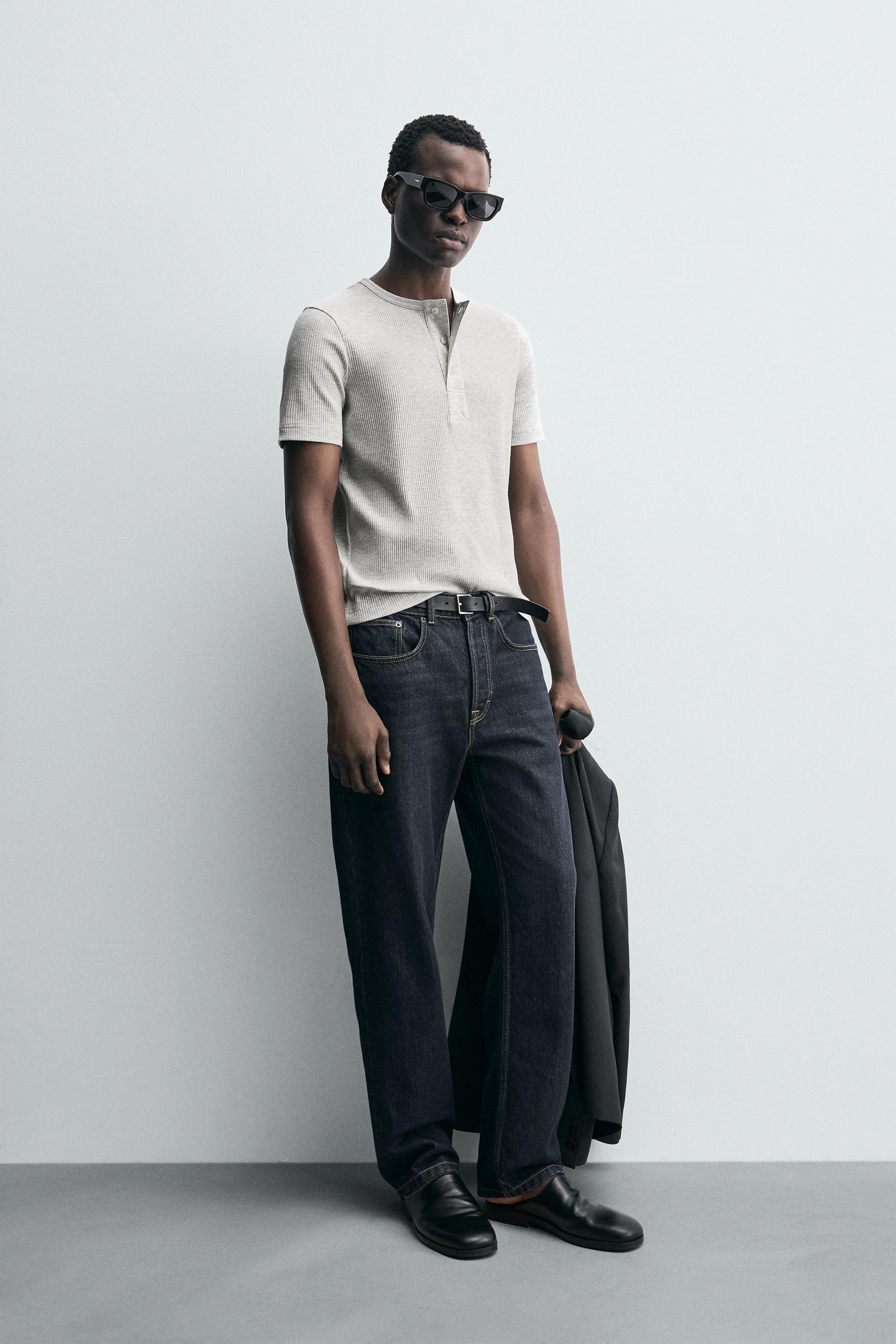 GRANDAD COLLAR T-SHIRT - Image 4