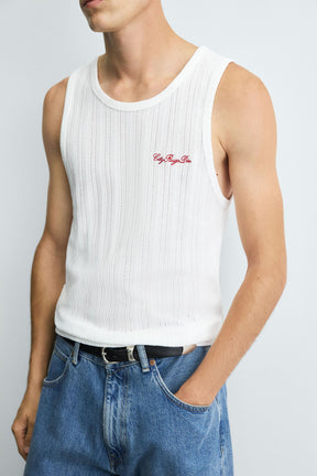 EMBROIDERED RIB TANK T-SHIRT - Image 6