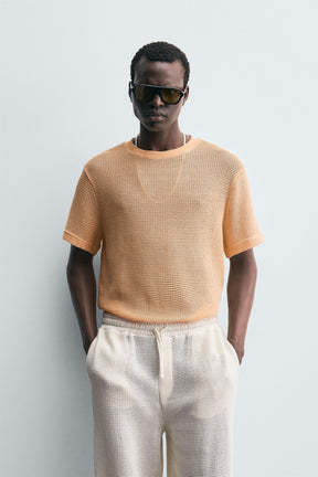 OPEN TEXTURED T-SHIRT - Image 2