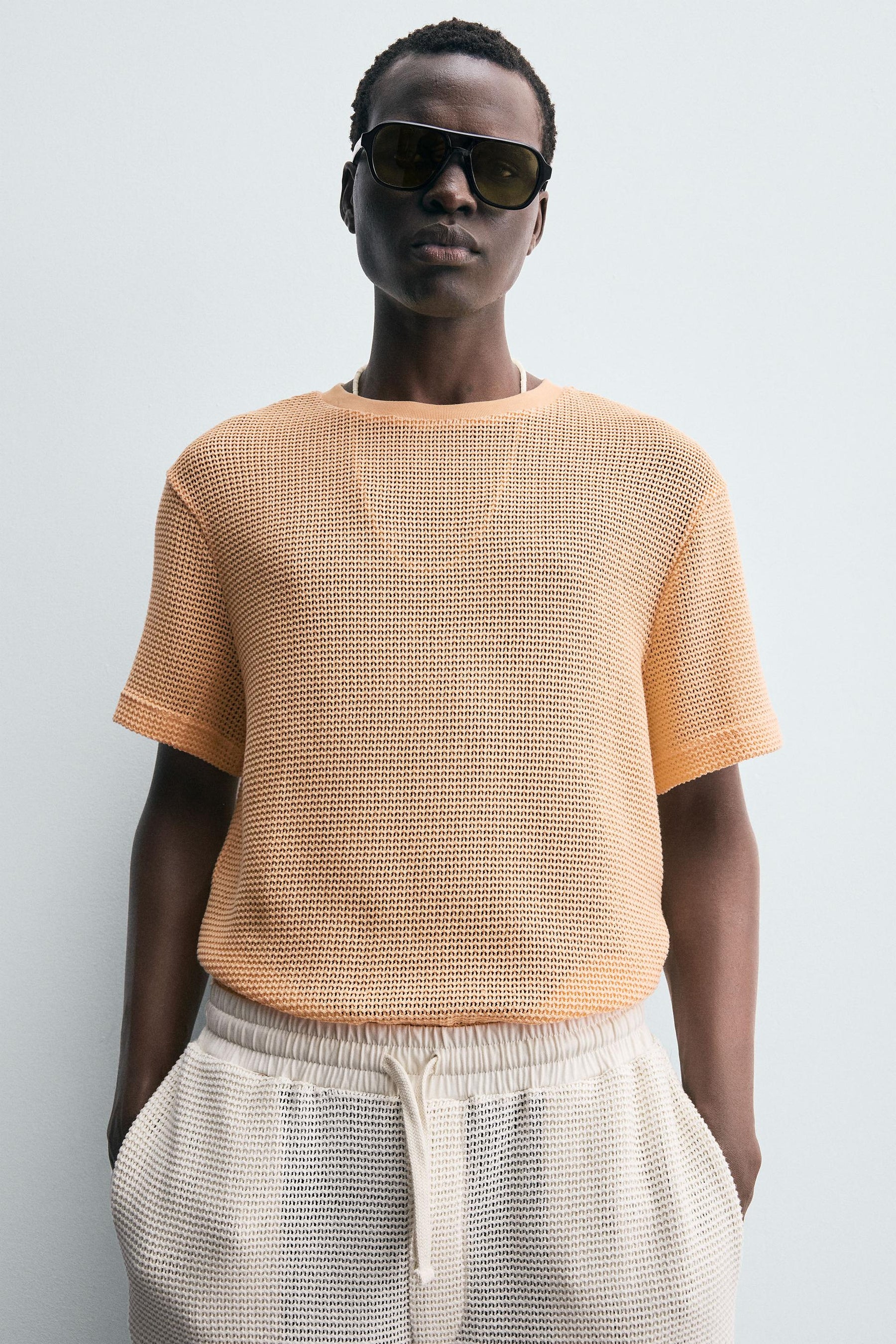 OPEN TEXTURED T-SHIRT - Image 5