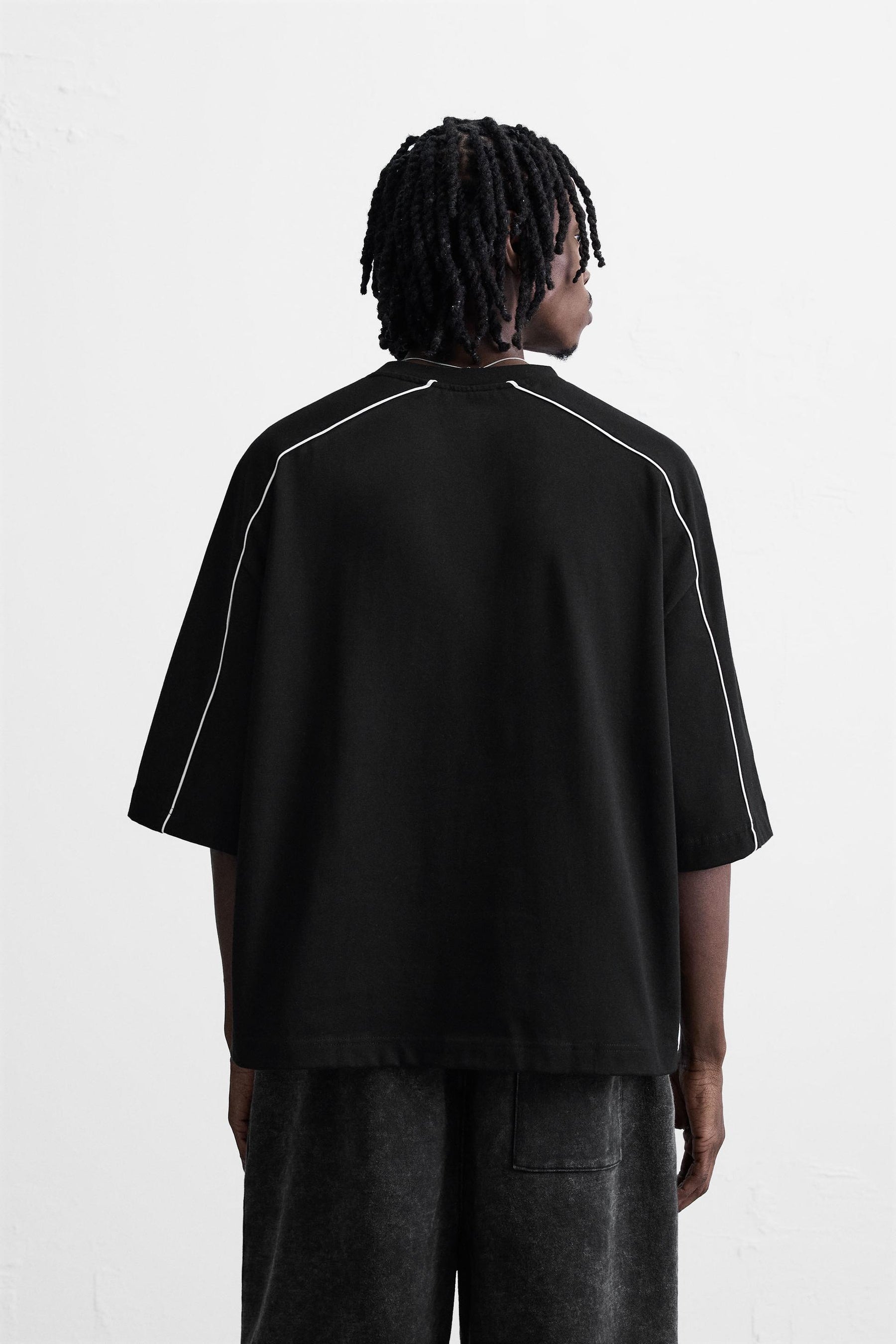 SWEATSHIRT WITH CONTRAST PIPING - Image 3