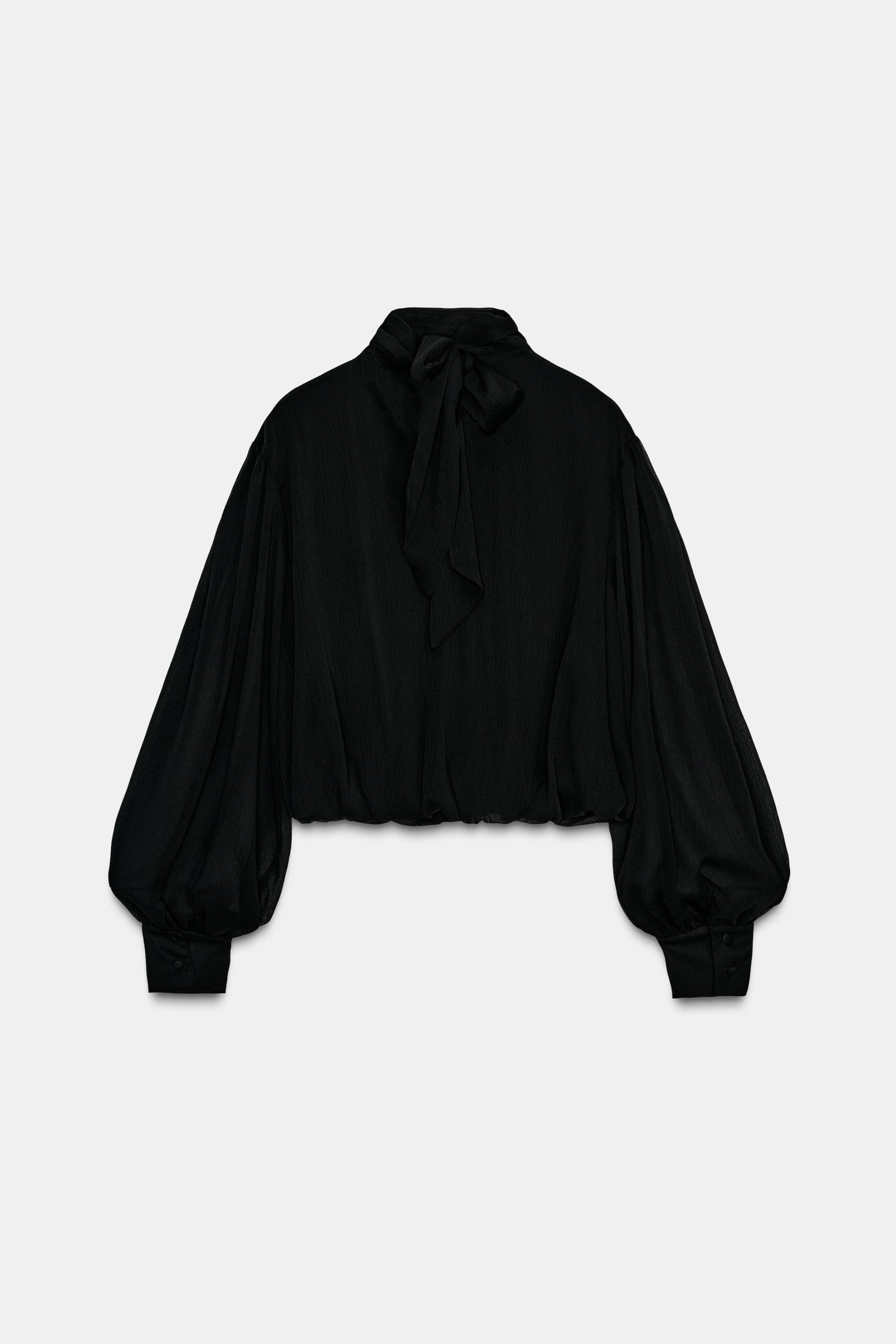 SEMI-SHEER DRAPED SHIRT