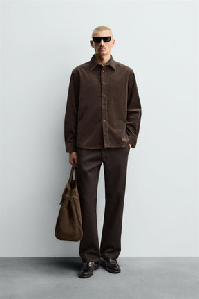 RELAXED FIT CORDUROY SHIRT - Image 1