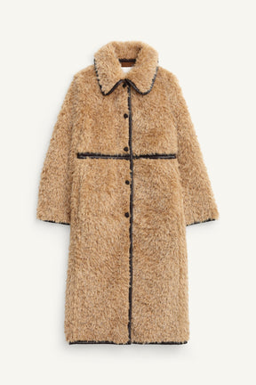 LONG FAUX SHEARLING COAT - LIMITED EDITION - Image 7