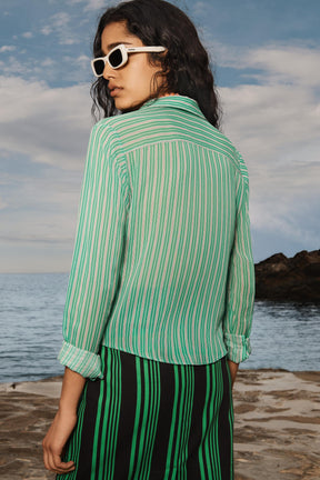 Striped Straight Skirt