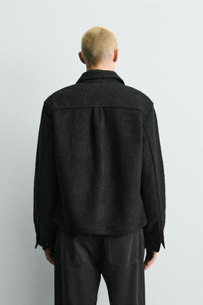 Textured Wool Overshirt