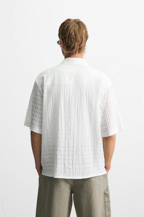 TEXTURED CHECK SHIRT - Image 3