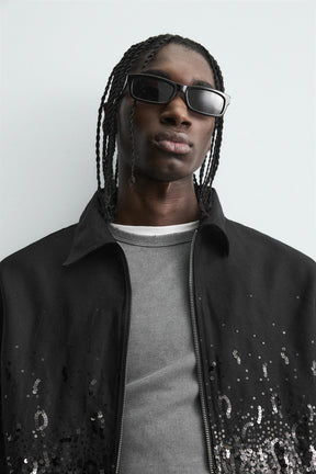 Cropped Sequin Jacket