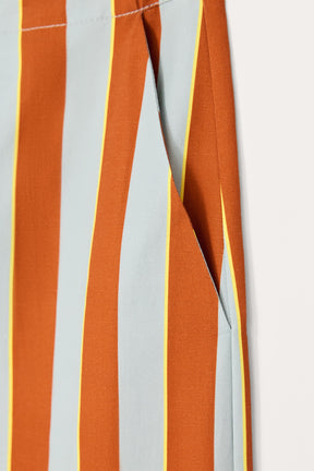 STRIPED WIDE-LEG TROUSERS