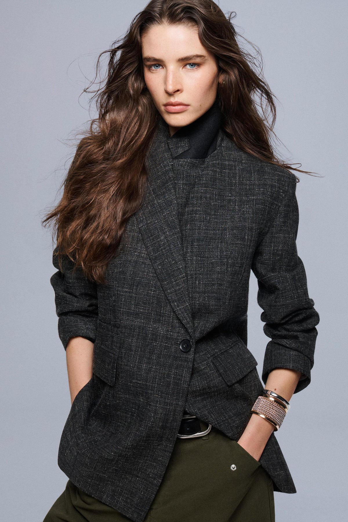 STRAIGHT WOOL BLAZER