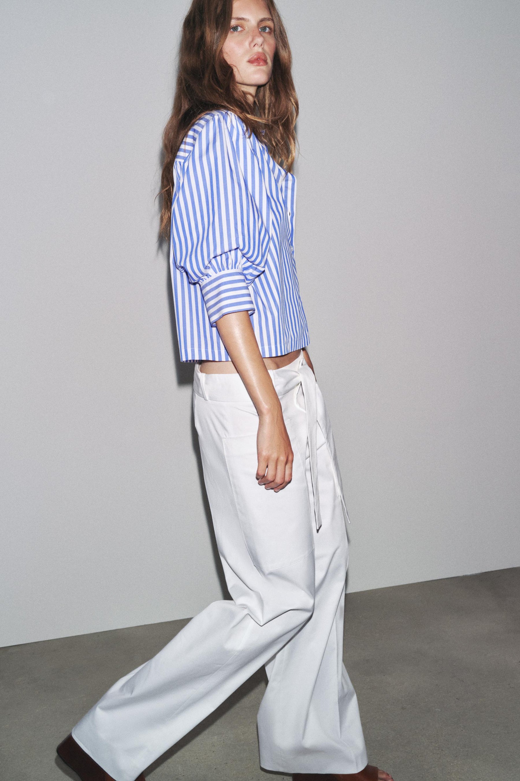 Balloon Sleeve Poplin Shirt