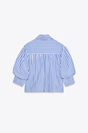Balloon Sleeve Poplin Shirt