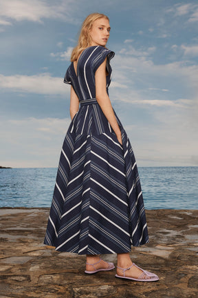 LIMITED EDITION STRIPED GODET DRESS - Image 3