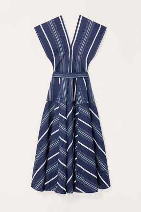LIMITED EDITION STRIPED GODET DRESS - Image 5