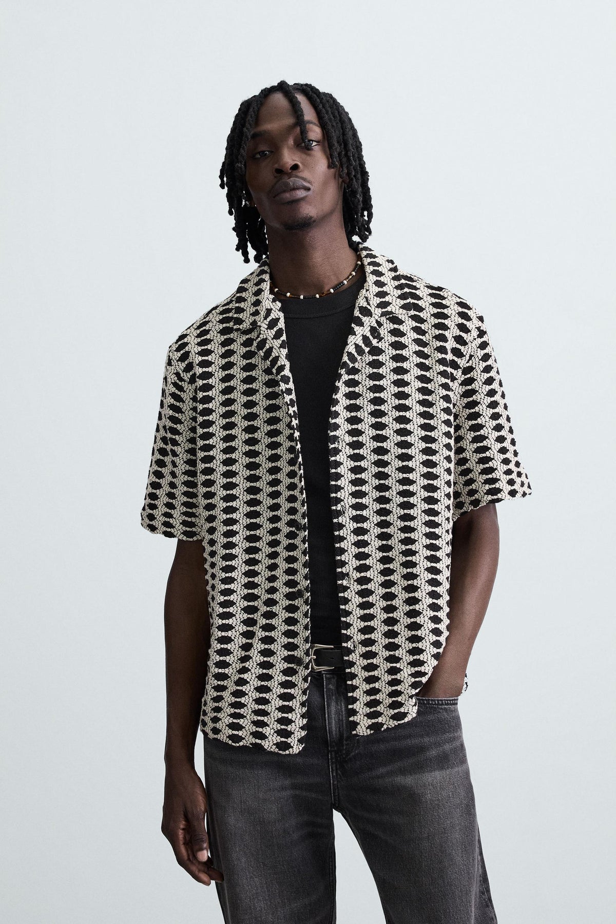 CONTRAST JACQUARD SHIRT - Image 2