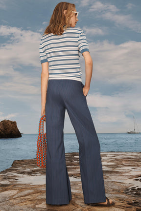 Striped Flare Trousers