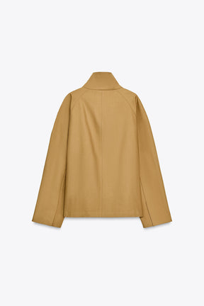 ZW COLLECTION MINIMAL SHORT TRENCH COAT - Image 7