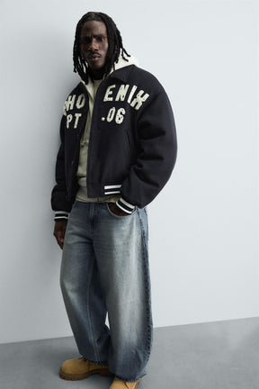 PATCHED QUILTED BOMBER JACKET - Image 5