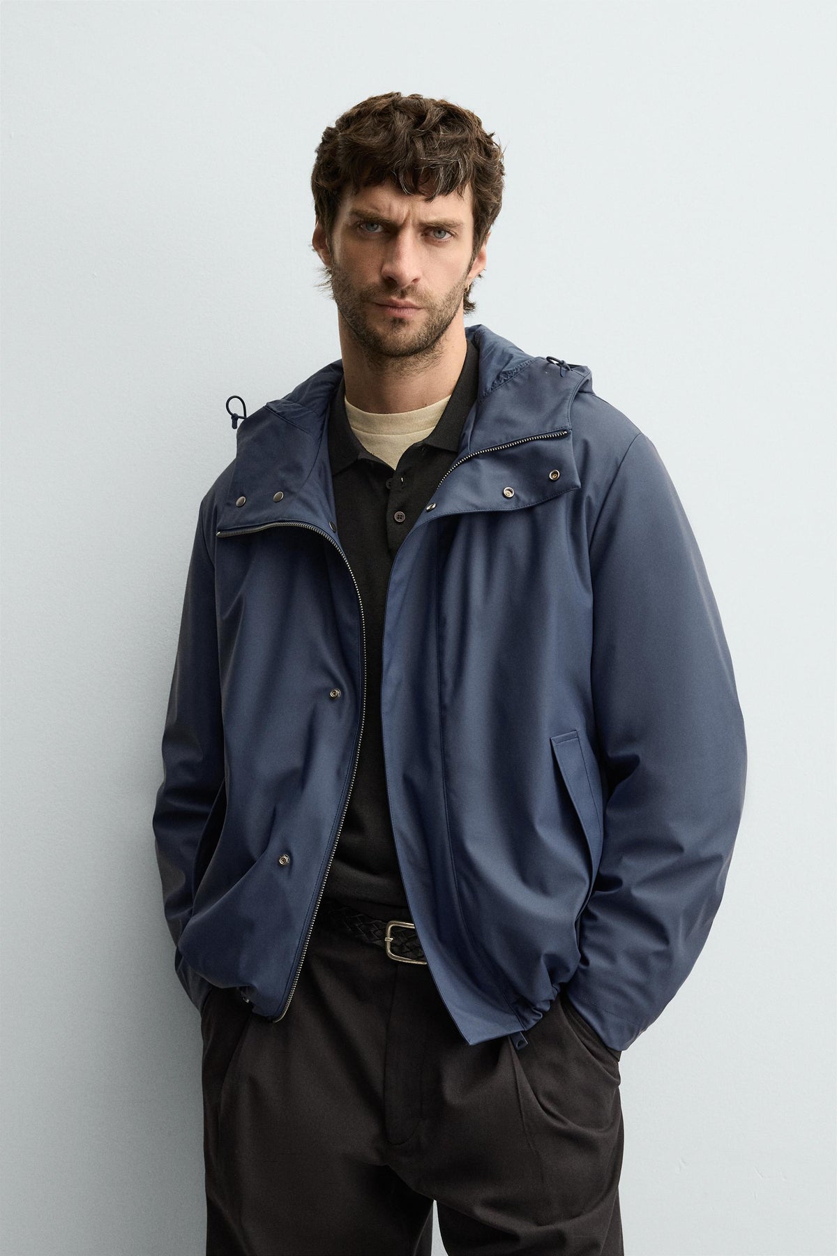 RUBBERISED EFFECT PARKA WITH HOODIE - Image 2