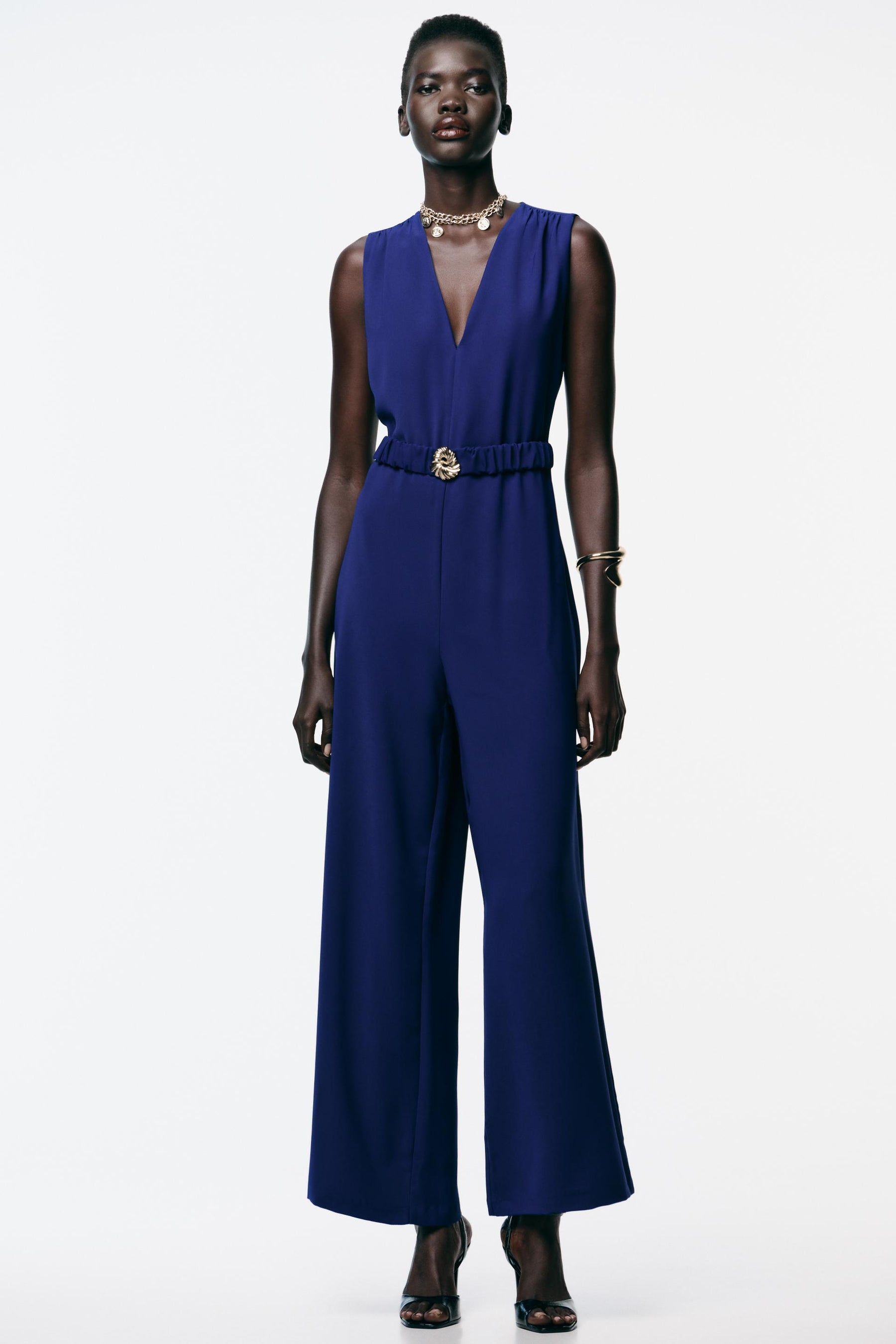 JUMPSUIT WITH HARDWARE BELT - Image 1
