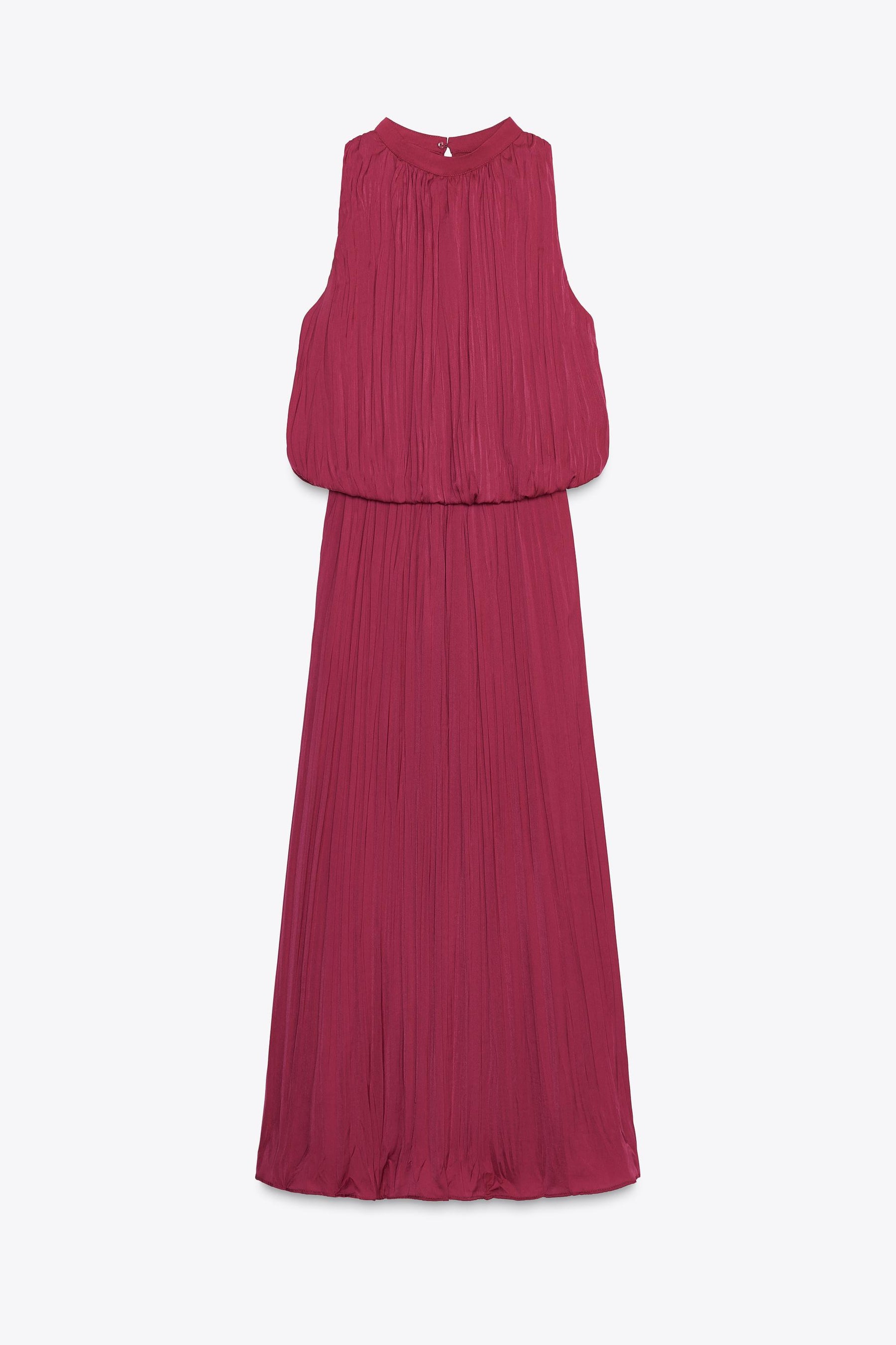 CREASED-EFFECT PLEATED MIDI DRESS - Image 7
