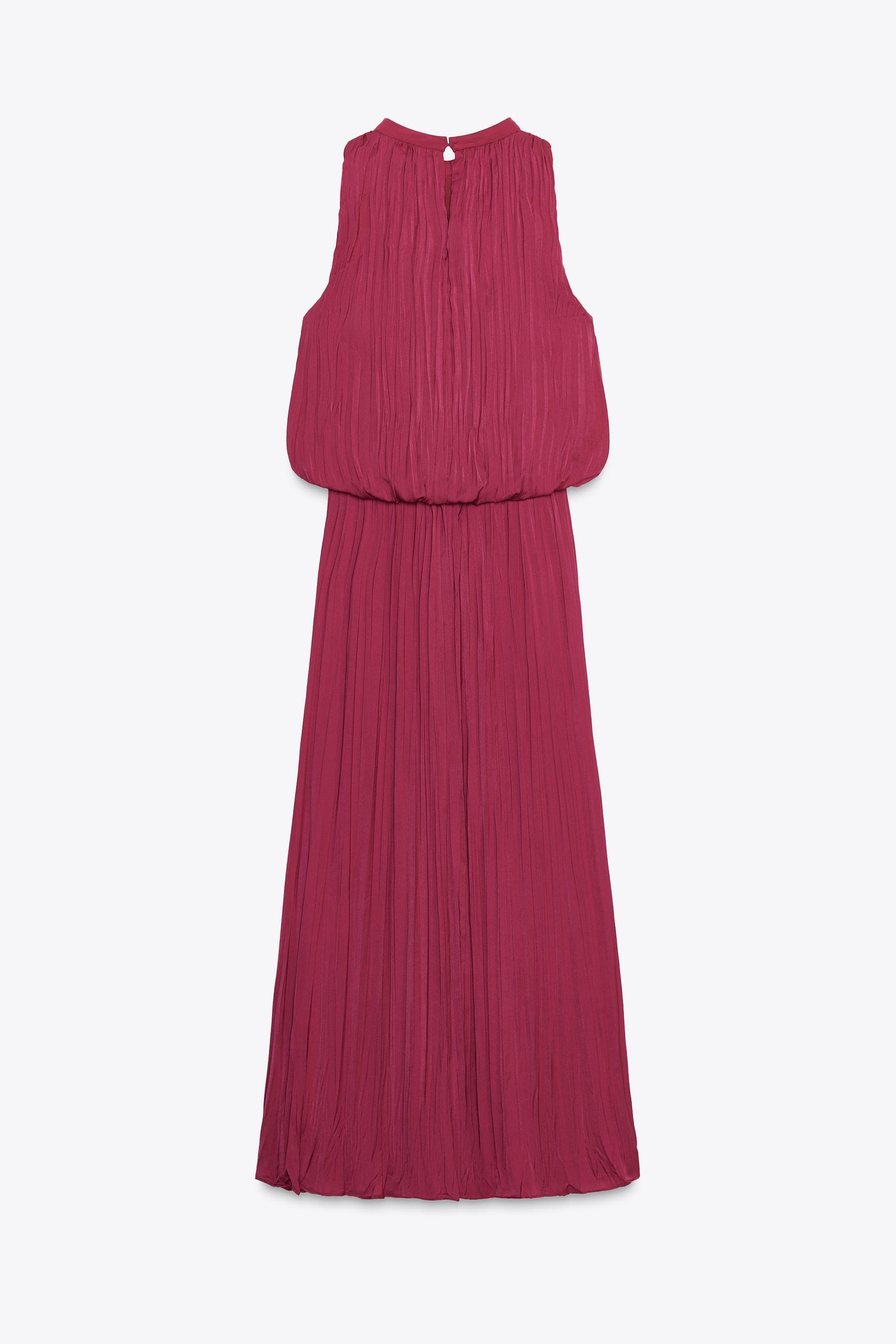 CREASED-EFFECT PLEATED MIDI DRESS - Image 8