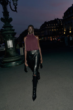 BALLOON HALTER NECK TOP