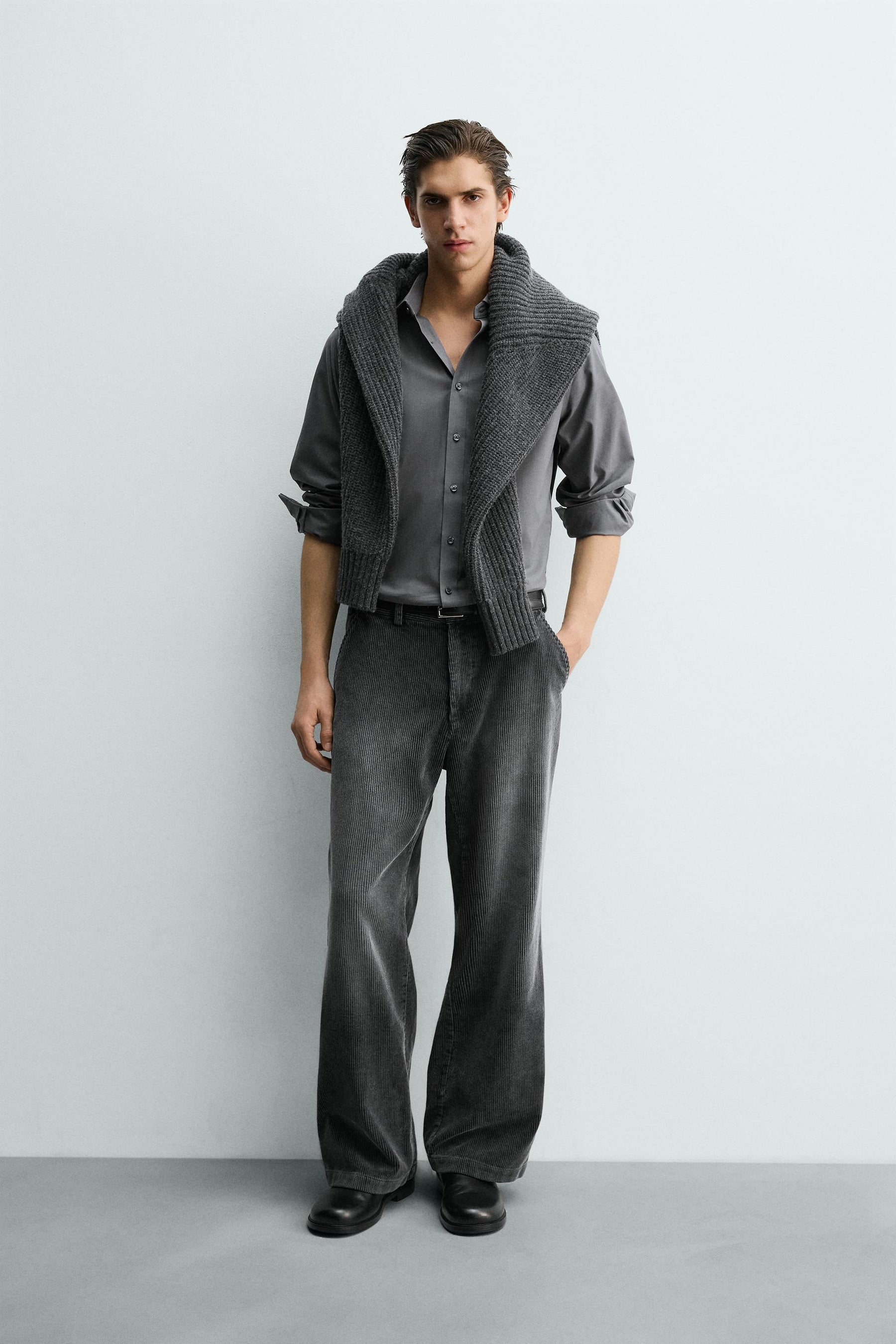 RELAXED FIT CORDUROY TROUSERS - Image 1