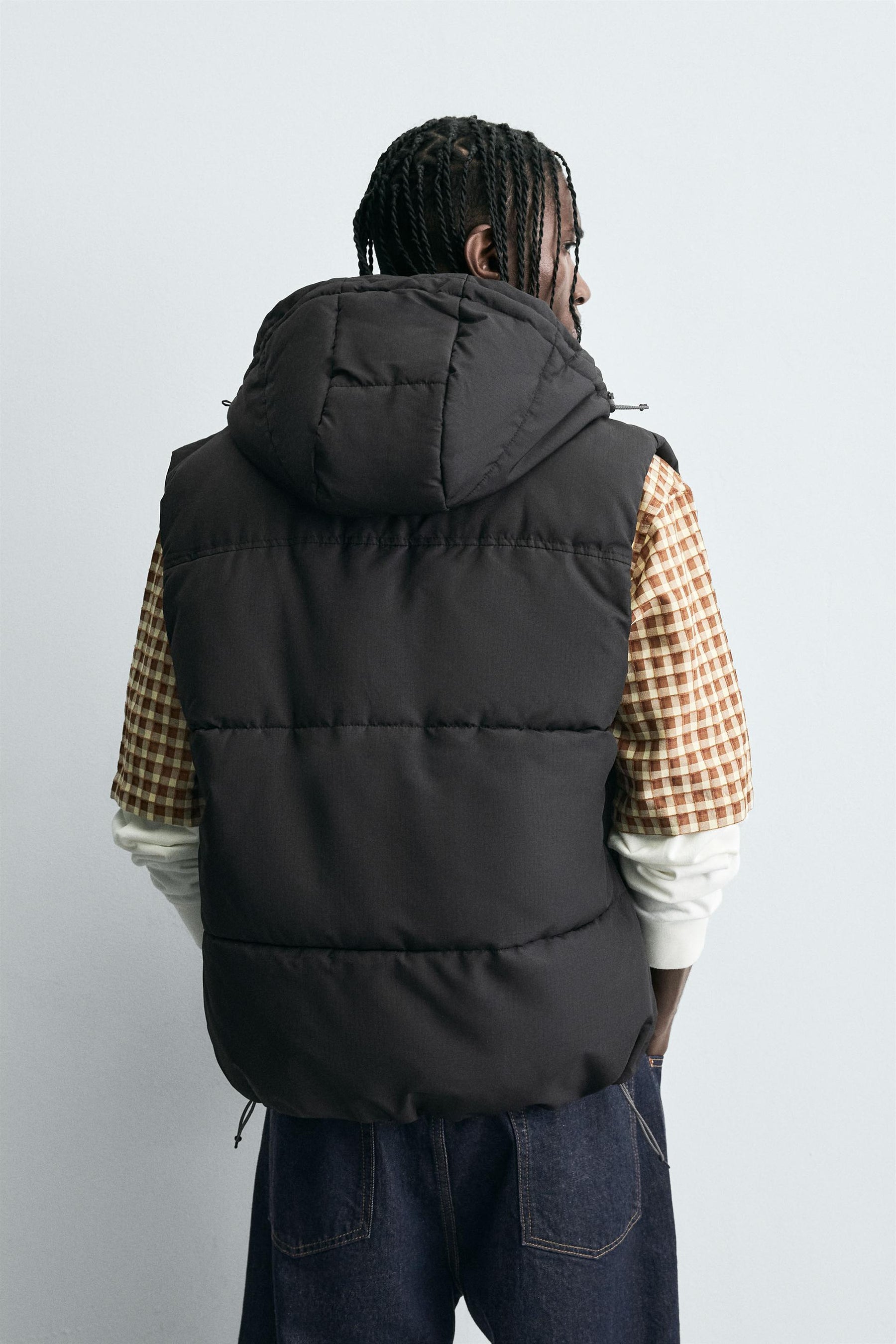 QUILTED GILET WITH HOODIE - Image 3