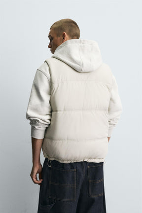 RUBBERISED PUFFER GILET - Image 3
