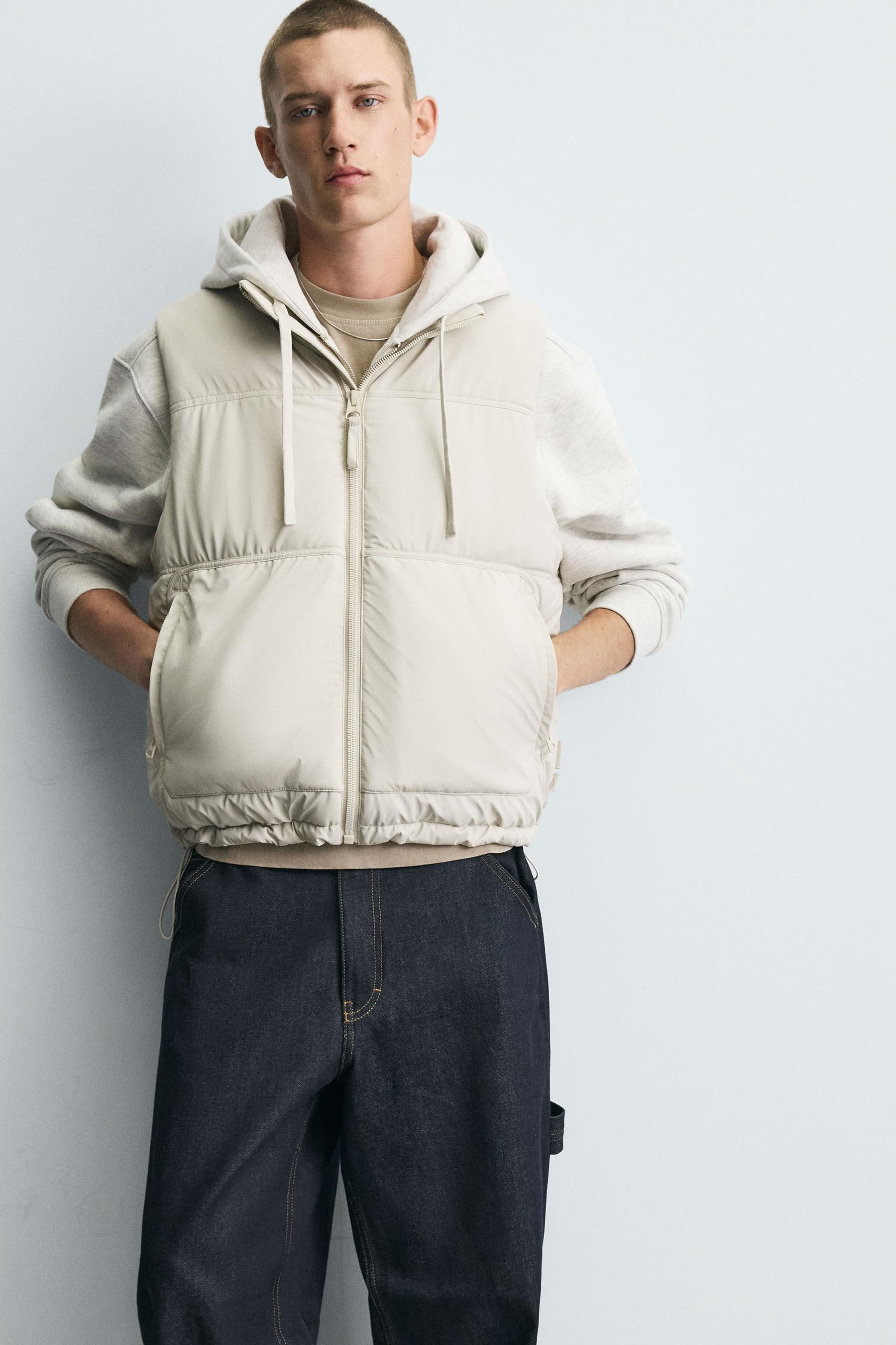 RUBBERISED PUFFER GILET - Image 6