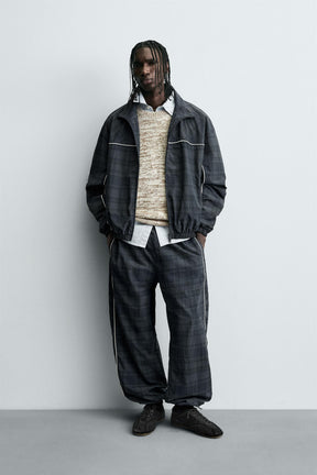 CONTRAST CHECK TECHNICAL JACKET - Image 1