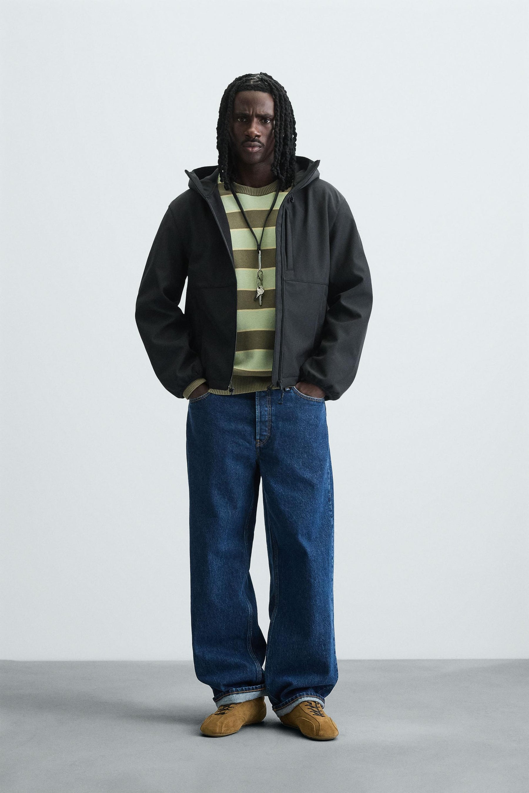 TECHNICAL FLEECE MIX JACKET - Image 1