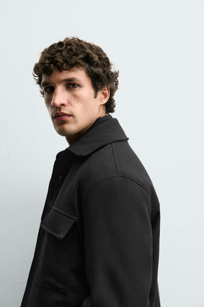 TEXTURED PADDED OVERSHIRT - Image 6