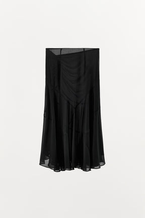 Draped Georgette Skirt