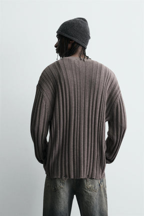 RIBBED OPEN-KNIT SWEATER - Image 3