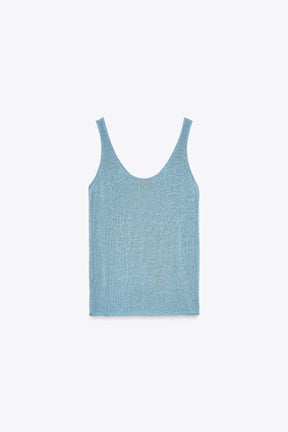 LINEN BLEND KNIT TOP - Image 6